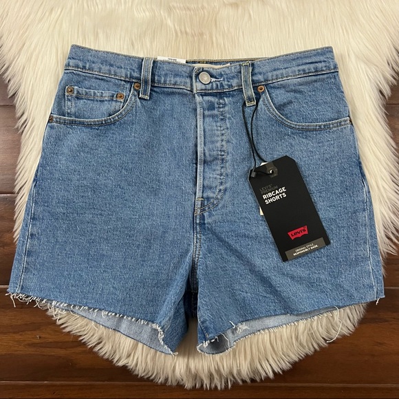 Levi's Pants - Levi's Size 28‎ Ribcage Cut Off Denim Jean Shorts